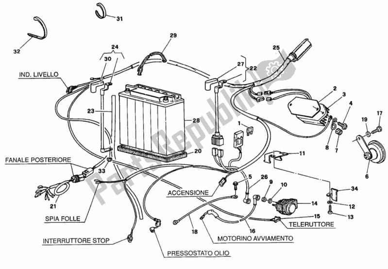 Wszystkie części do Akumulator Dm 007707> Ducati Supersport 750 SS 1992